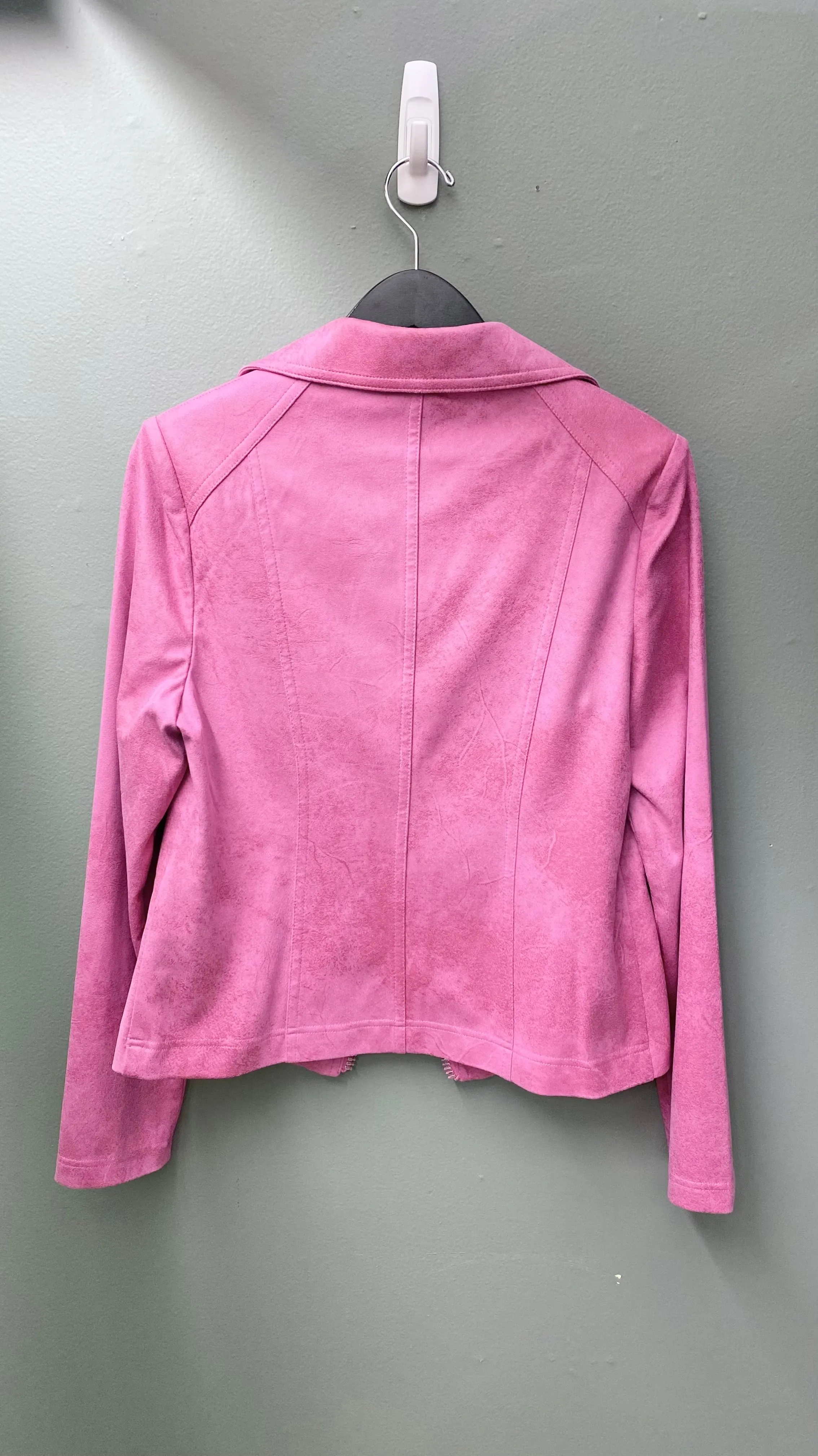 * Charlie B Pink Faux Leather Jacket