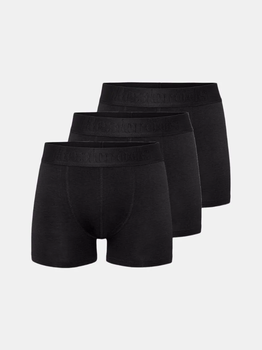 3-Pack Bamboo Boxers Black