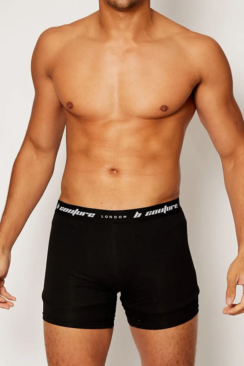 3 Pack Boxer Shorts - Black / Grey / White