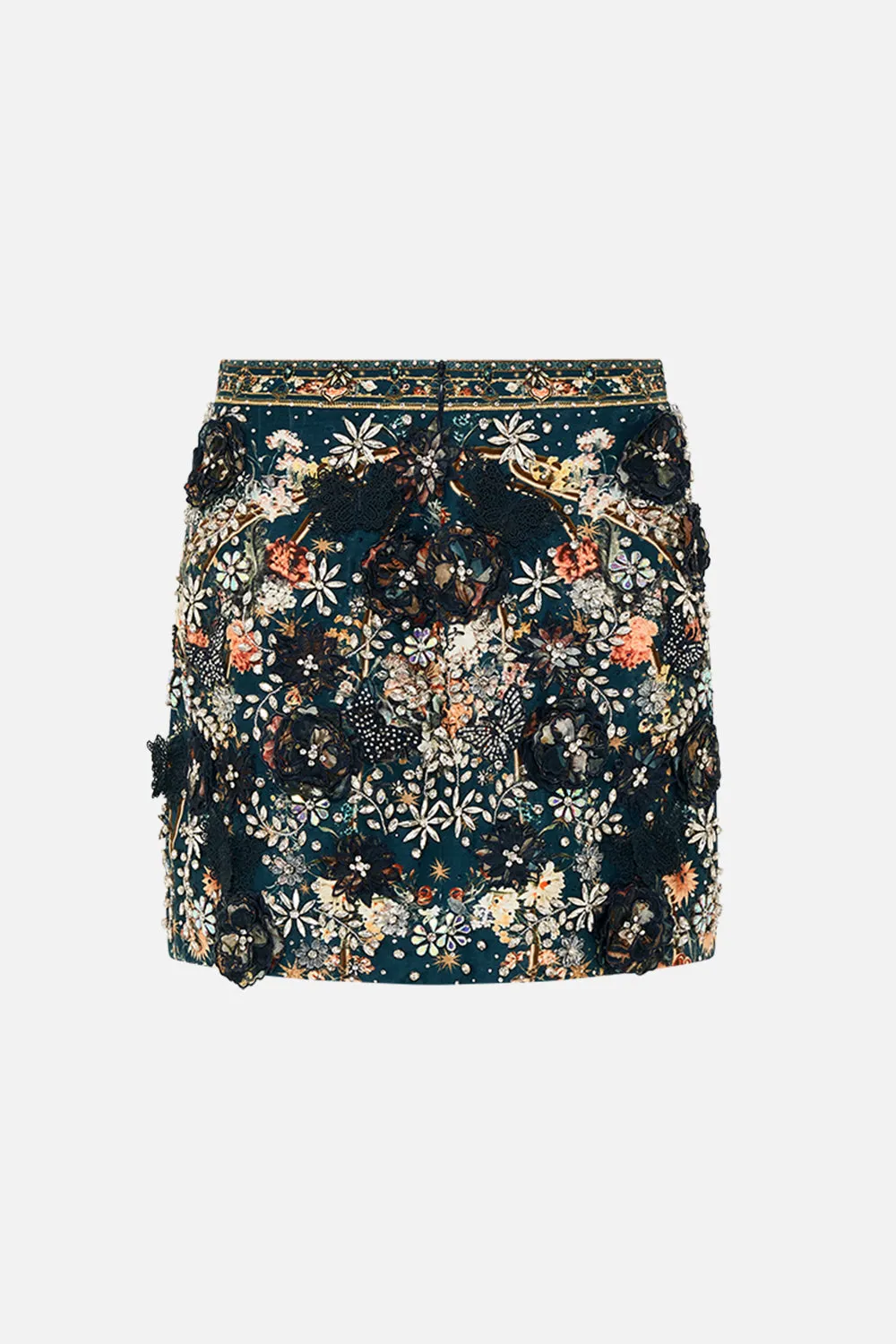 3D HAND EMBROIDERED MINI SKIRT SHE WHO WEARS THE CROWN