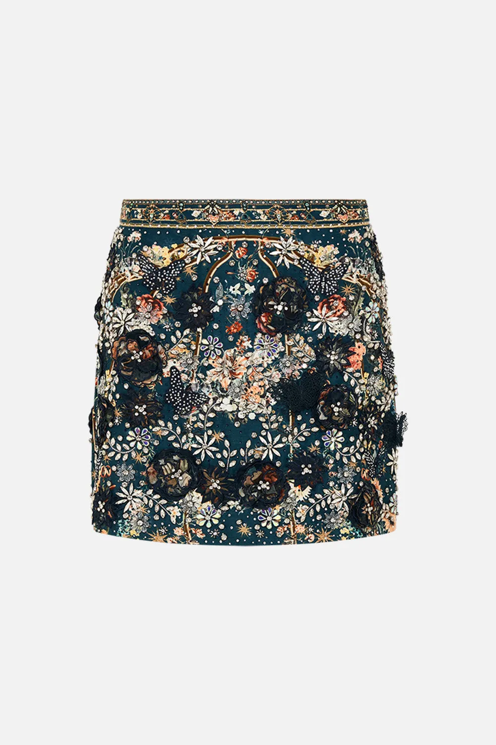 3D HAND EMBROIDERED MINI SKIRT SHE WHO WEARS THE CROWN