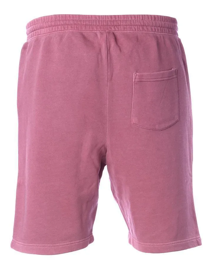 48 1-Color Print Pigment Dyed Fleece Shorts