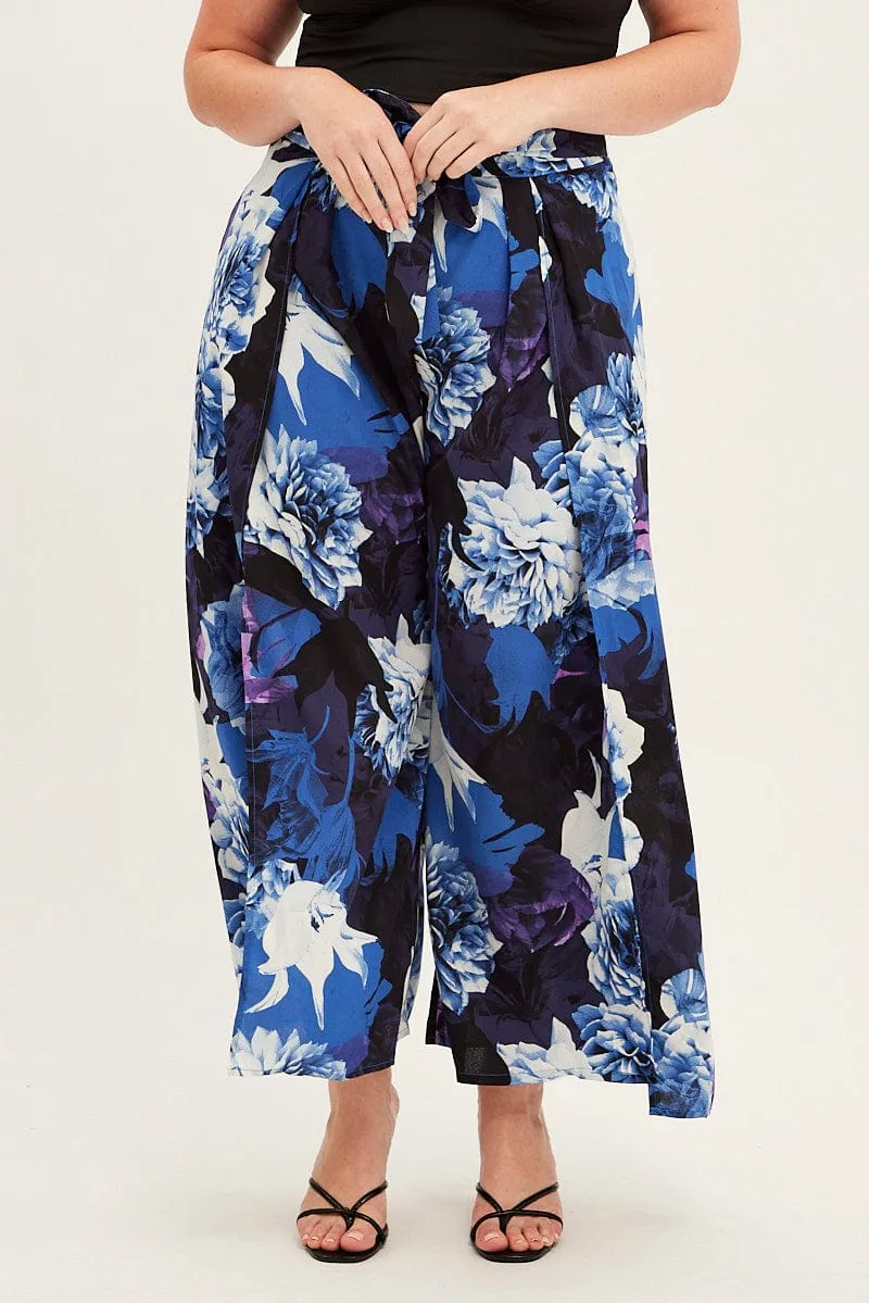 Abstract P Wide Leg Pants High Rise Front Split