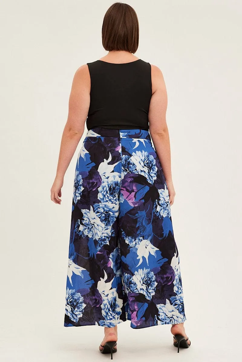 Abstract P Wide Leg Pants High Rise Front Split