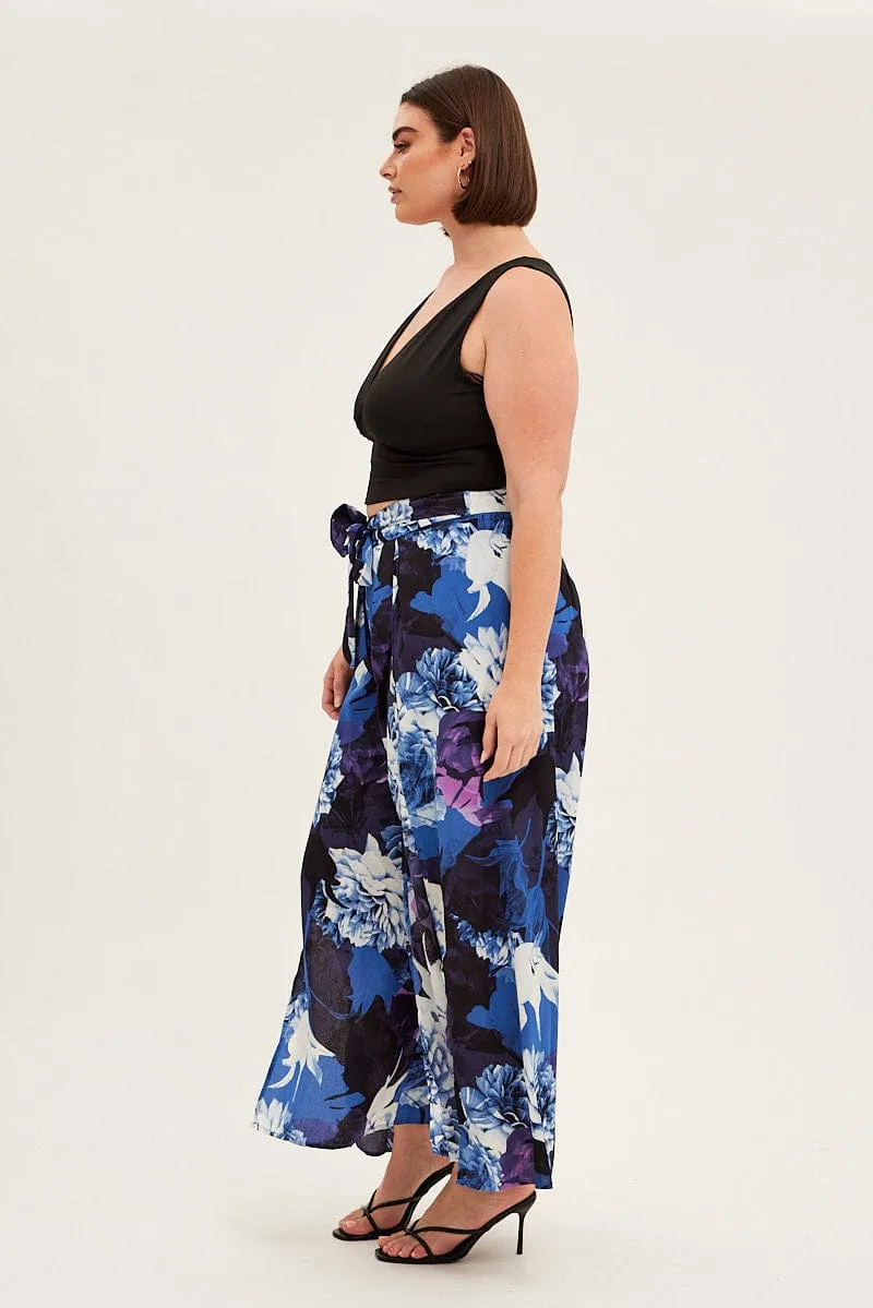 Abstract P Wide Leg Pants High Rise Front Split