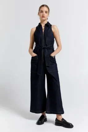 Aeronautical Jumpsuit - Indigo Denim