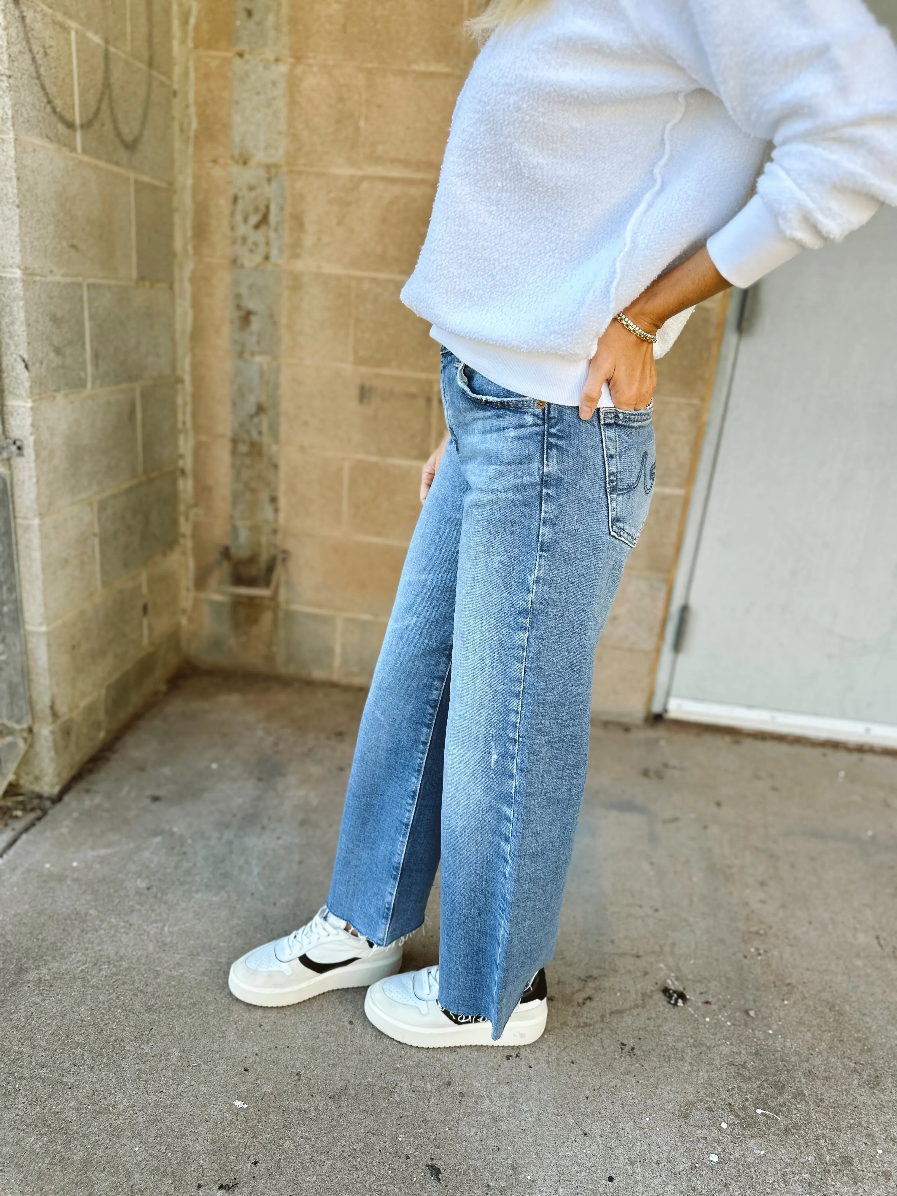 AG Jean | Saige Wide Leg Crop - 18 Years Oslo