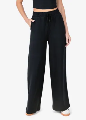All-Around Lounge Wide Leg Trouser Short length Black