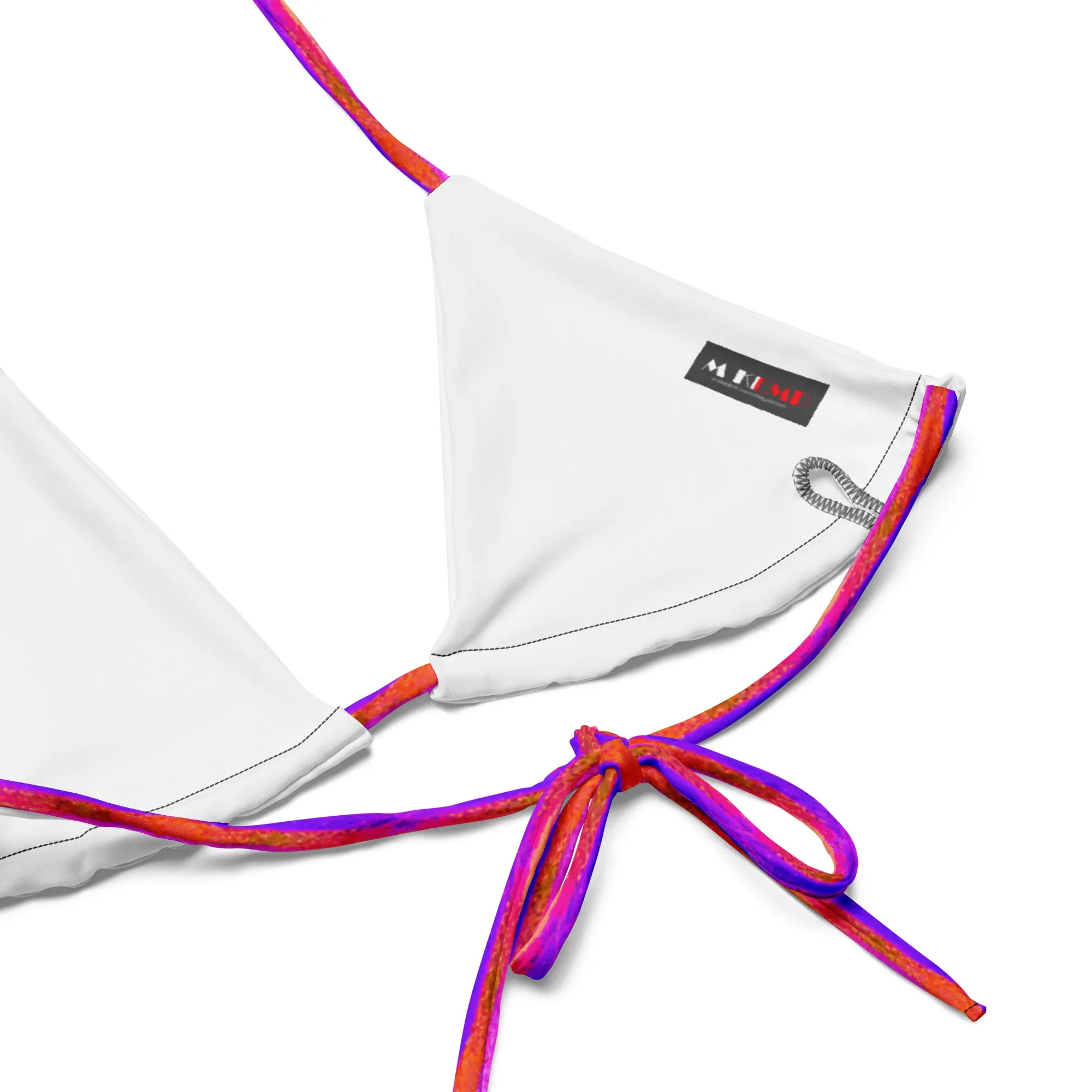 All-over print recycled string bikini