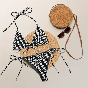 All-over print recycled string bikini