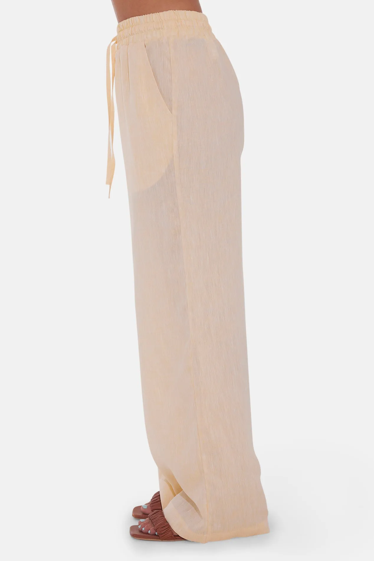 Amber Waves Linen Pant Yellow