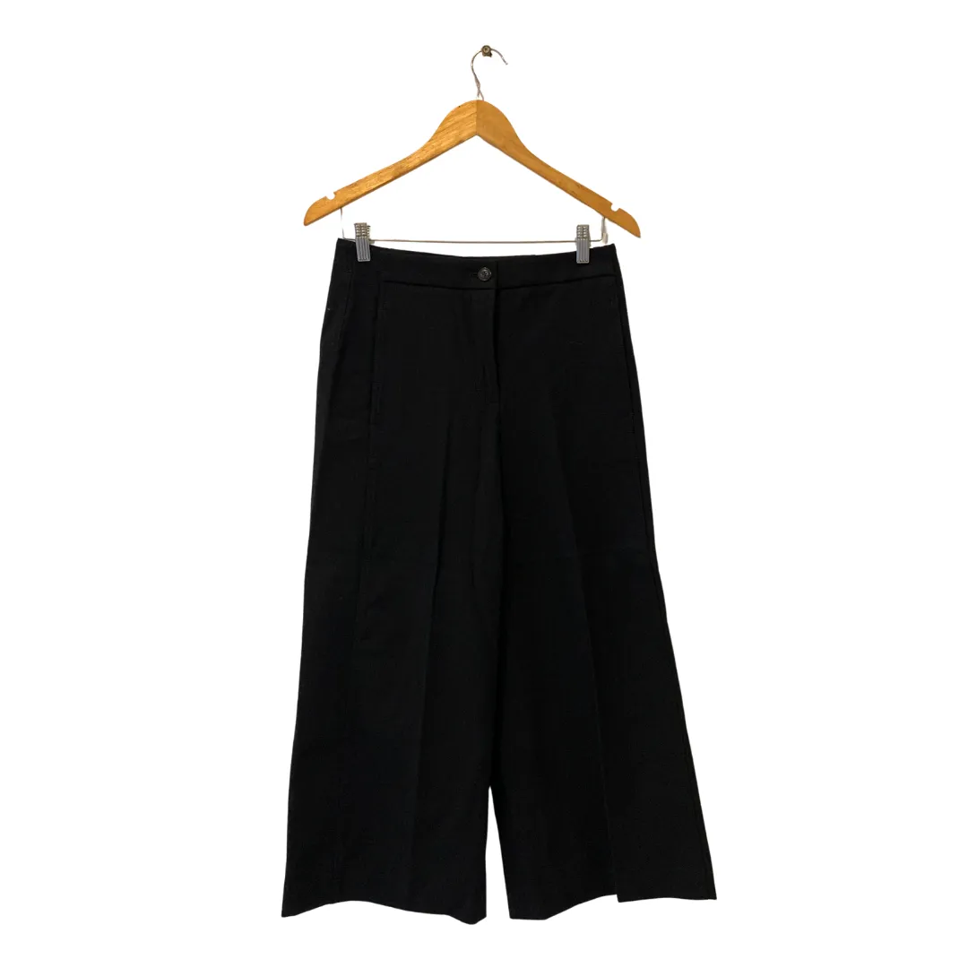 Ann Taylor Wide-leg 'The Marina' Black Cotton Pants | Brand New |
