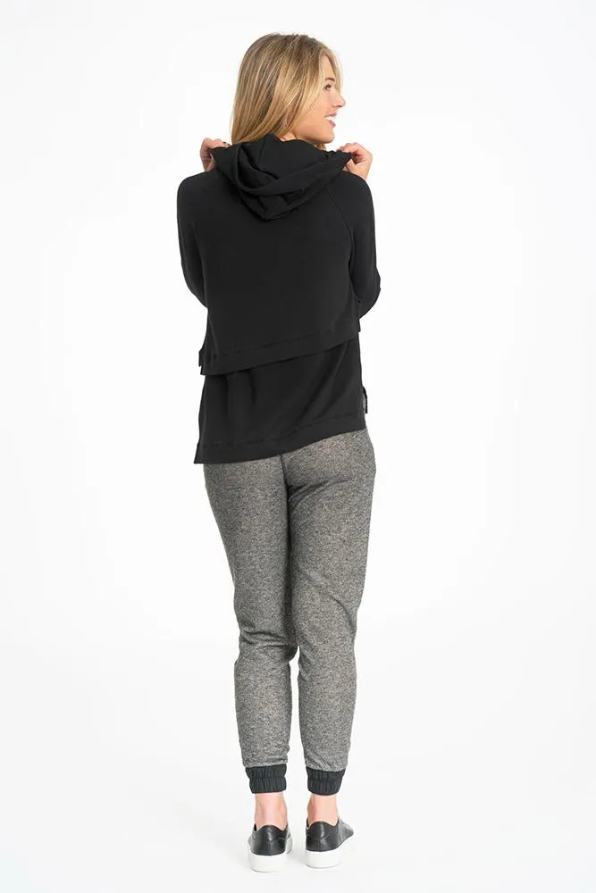 Asymmetrical Pop Up Nursing Hoodie