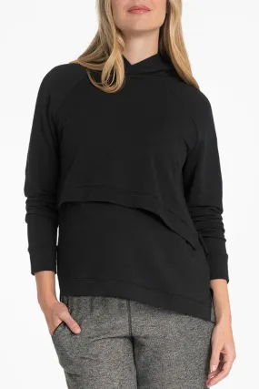 Asymmetrical Pop Up Nursing Hoodie