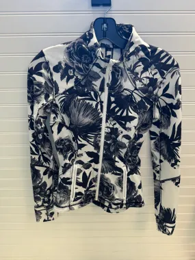 Athletic Jacket By Lululemon In Black & White, Size: 2