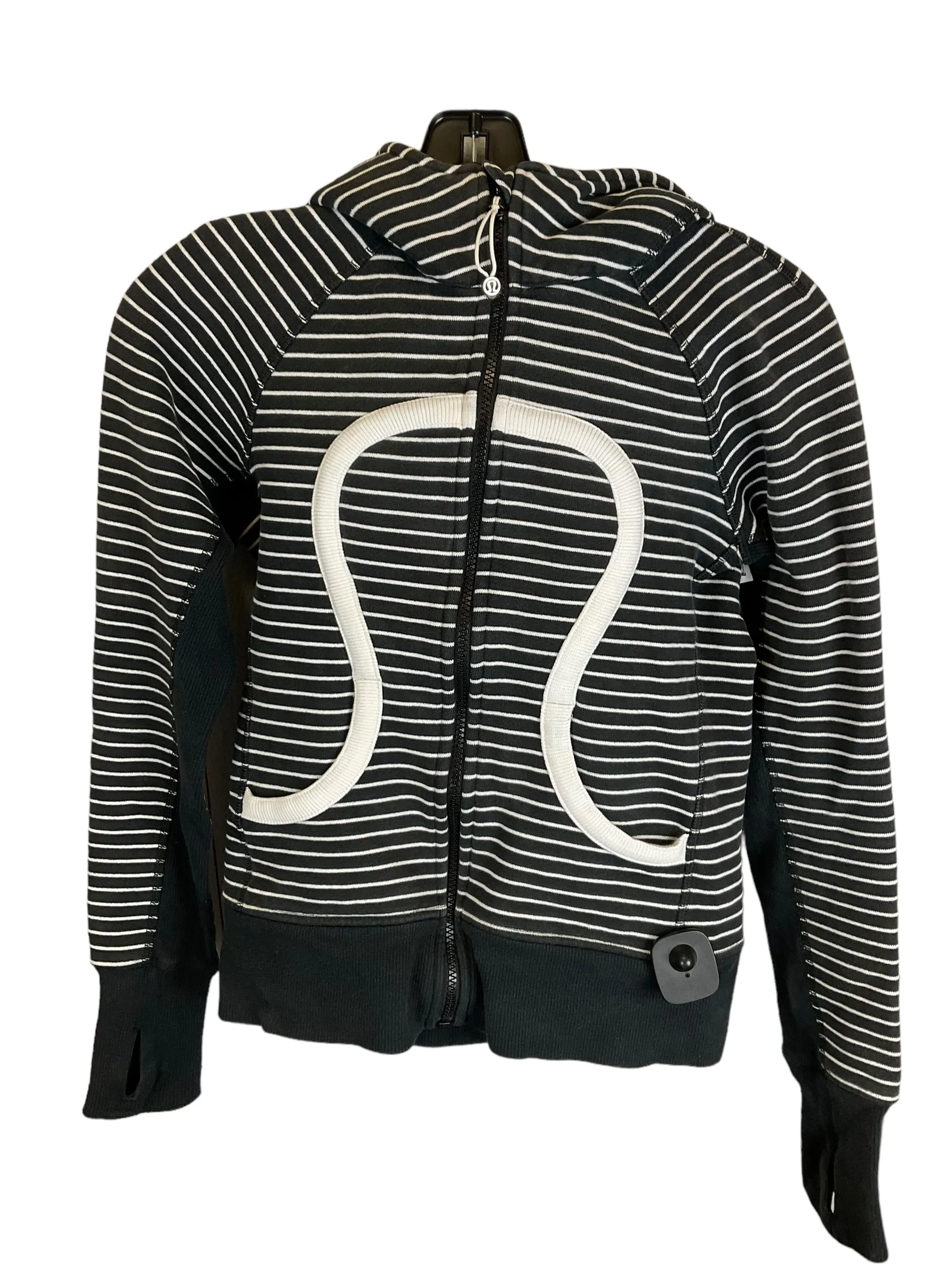 Athletic Jacket By Lululemon In Black, Size: 4