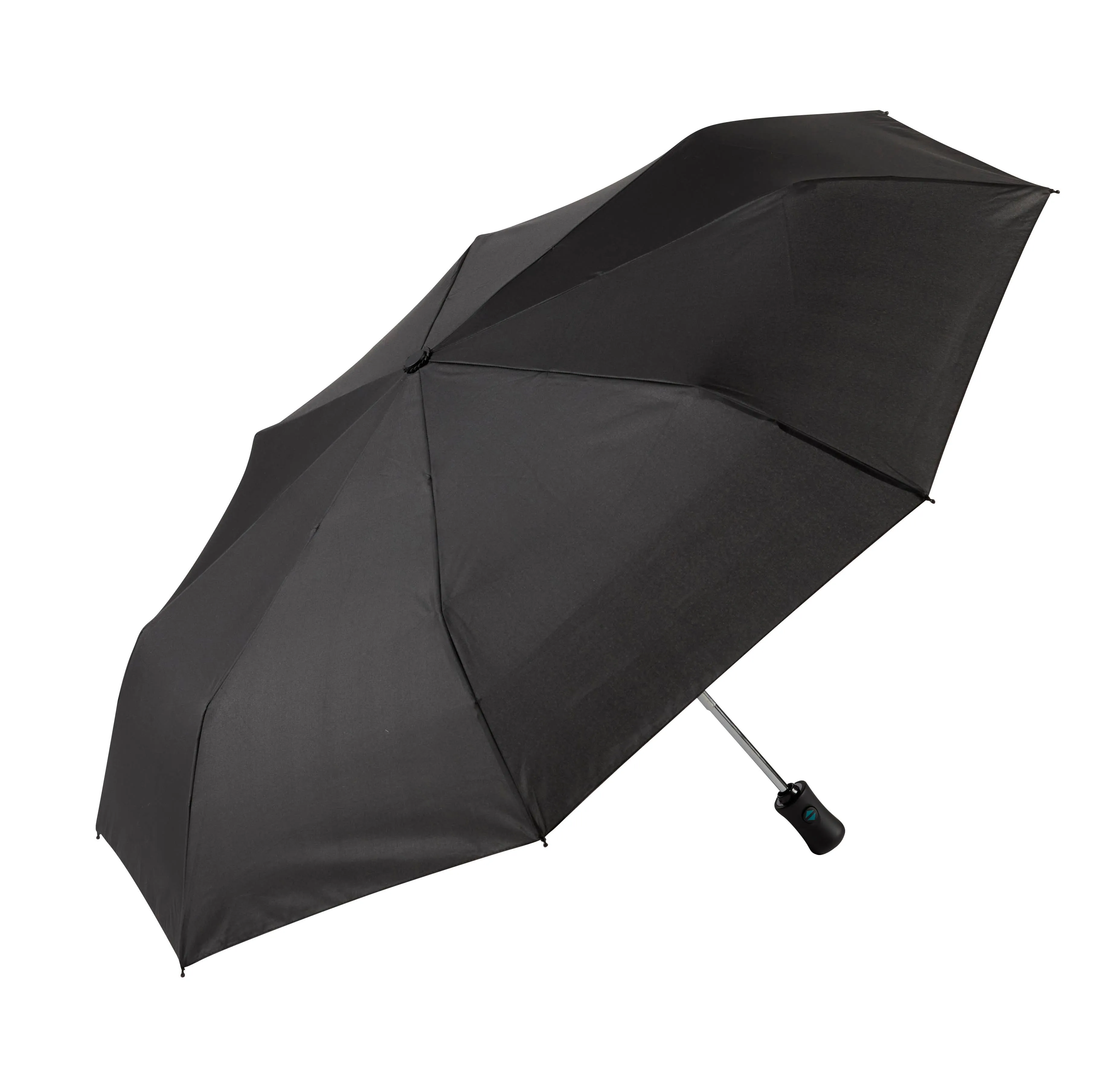 Auto Open/Close Travel Umbrella- Solid Recycled Fabric
