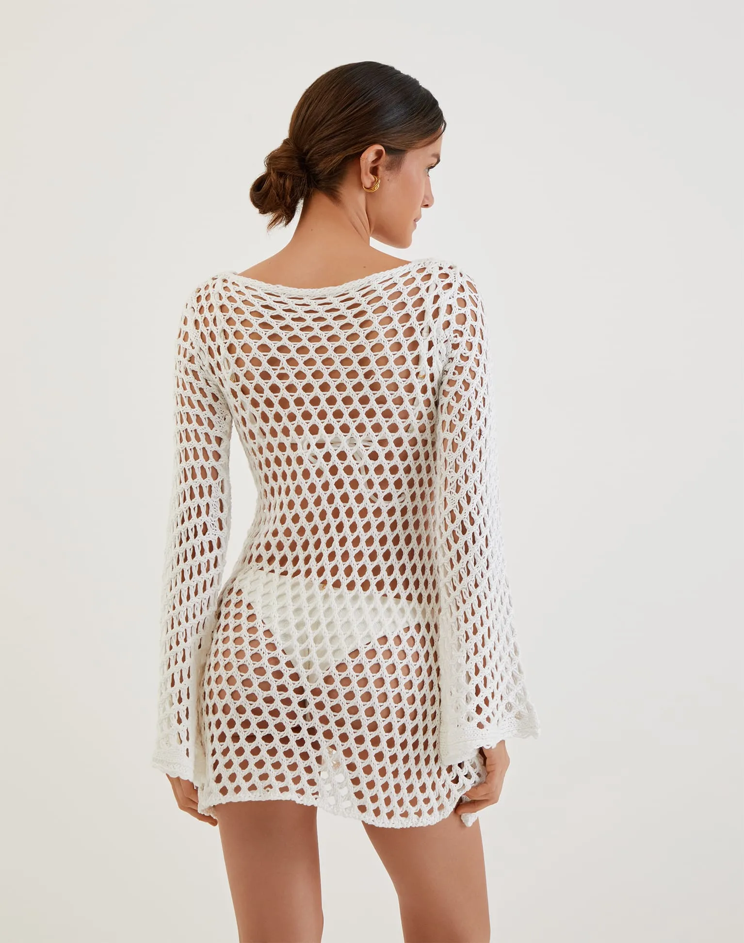 Belle Short Cover Up - Off White