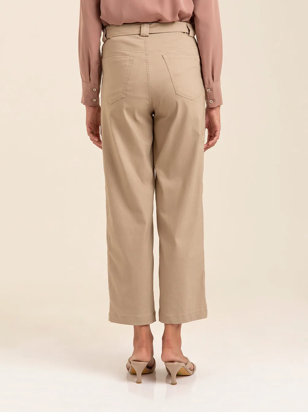 BELVIE PANTS PLAIN BEIGE