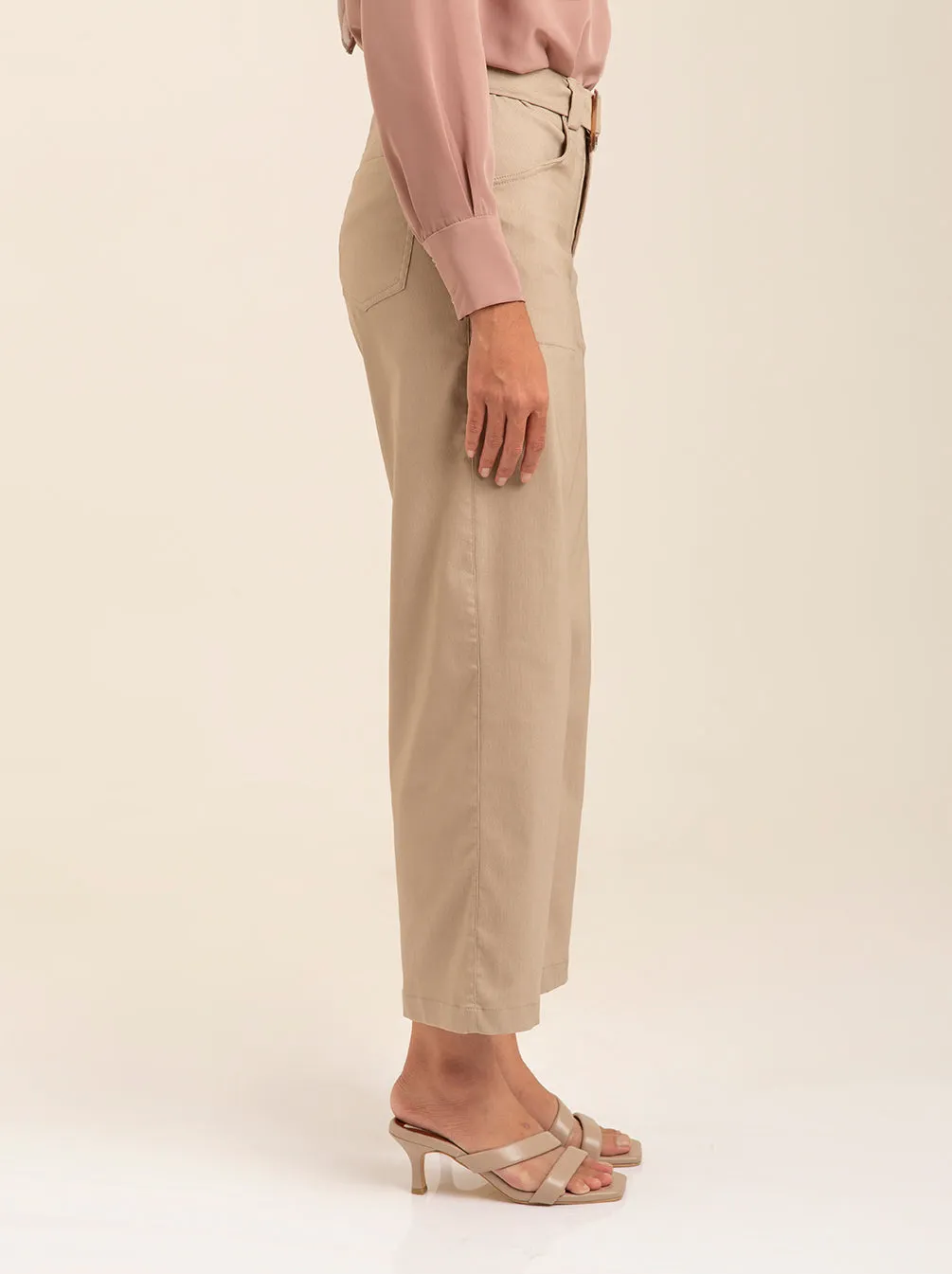 BELVIE PANTS PLAIN BEIGE