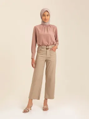BELVIE PANTS PLAIN BEIGE