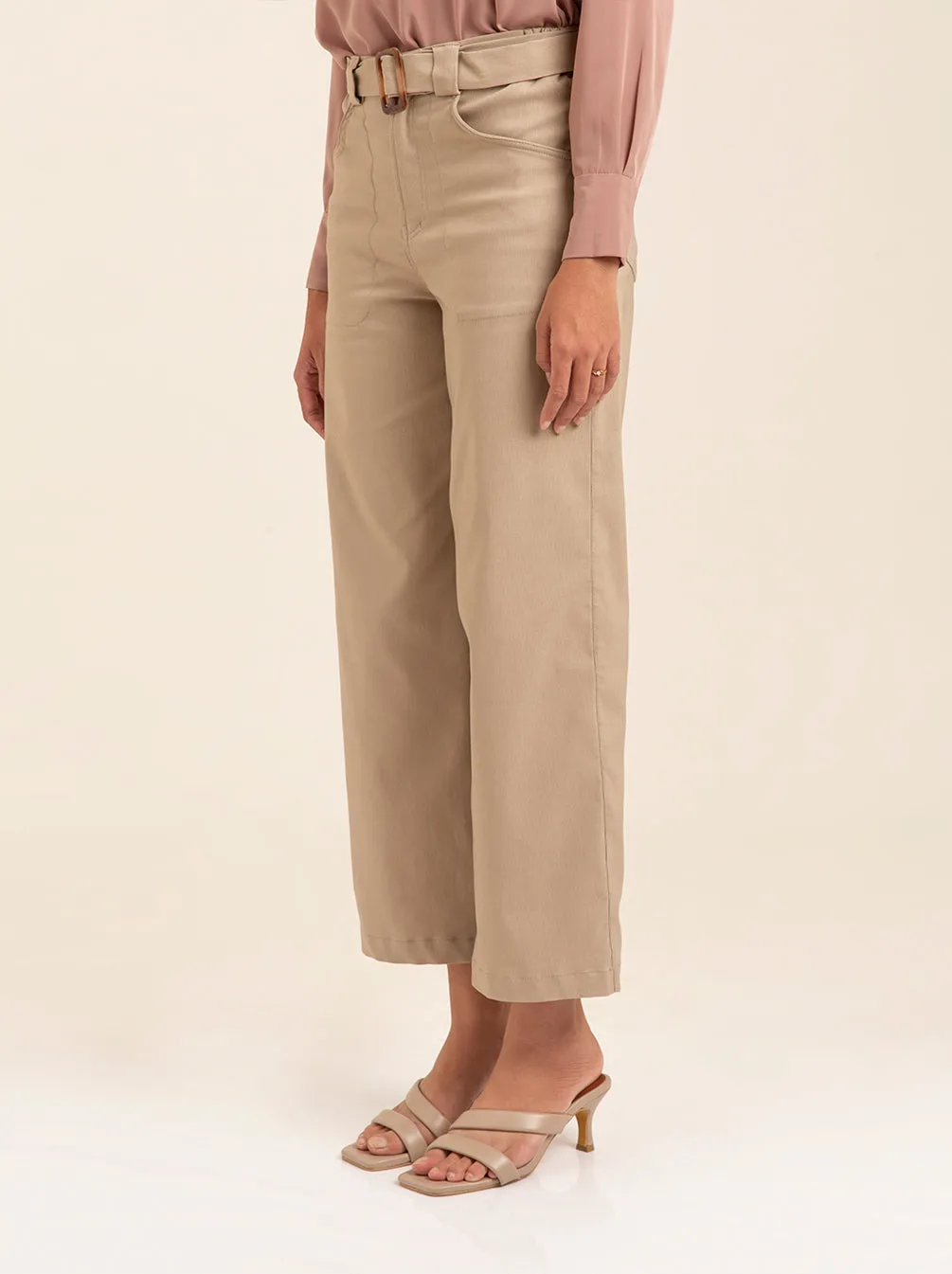 BELVIE PANTS PLAIN BEIGE