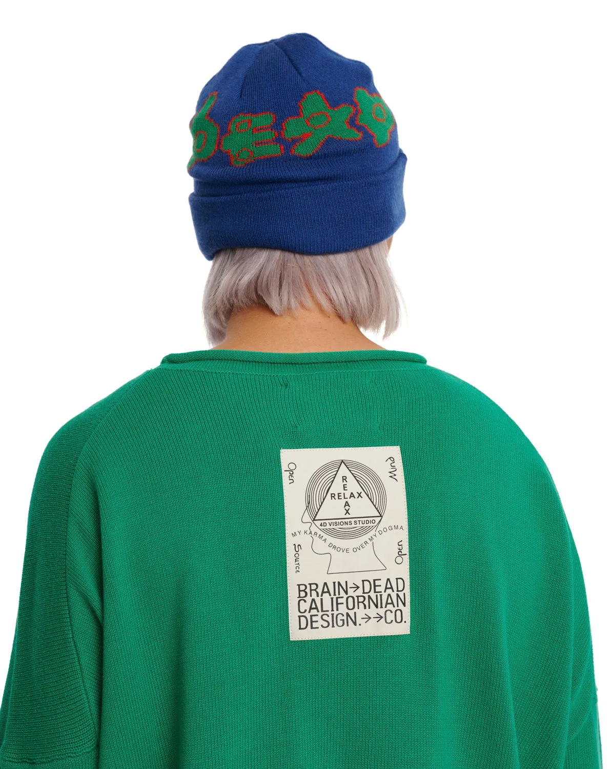 Big Bite Oversized Cropped Boxy Sweater - Green