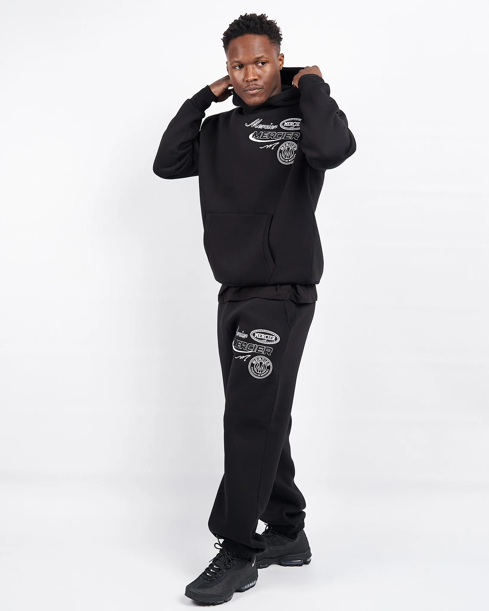 Black Racer Badge Joggers