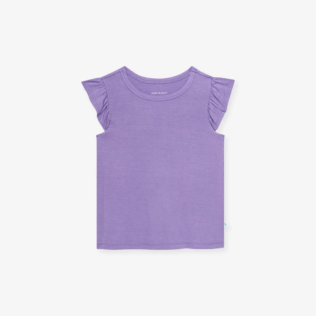 Bonny Purple Ruffled Tee