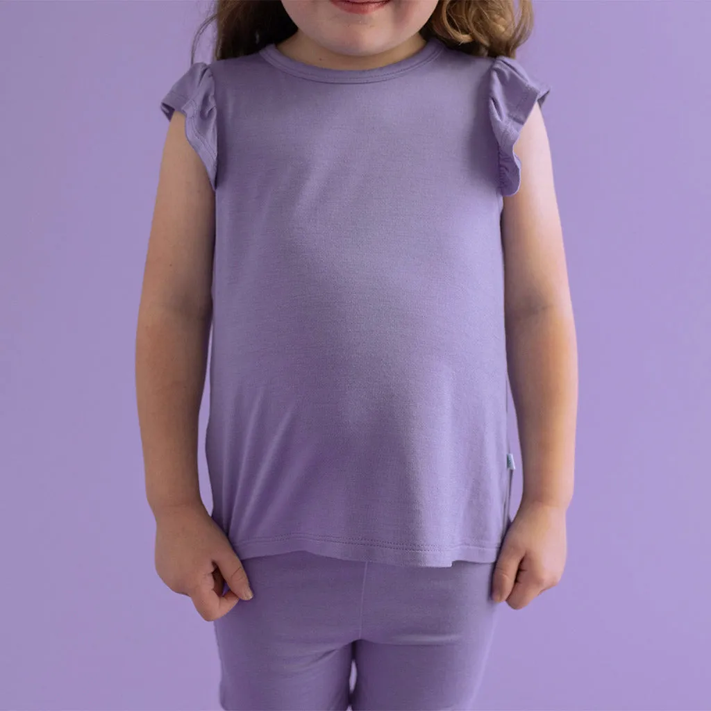 Bonny Purple Ruffled Tee