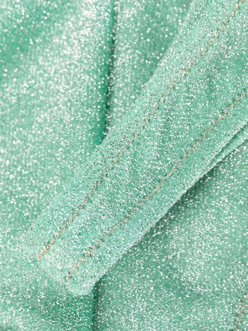 Brigitte Bikini Set in Mint Lurex