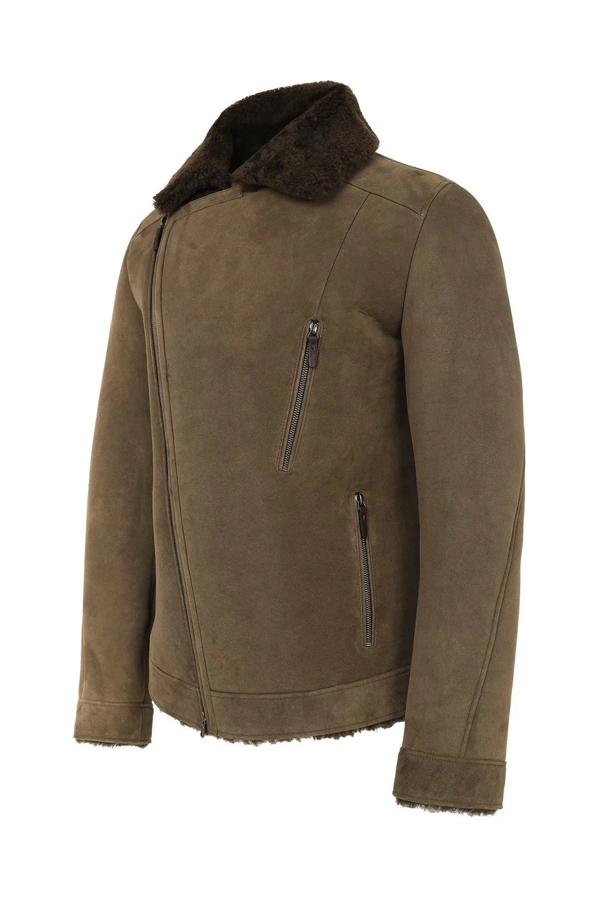 Brown Tobacco Shearling Jacket