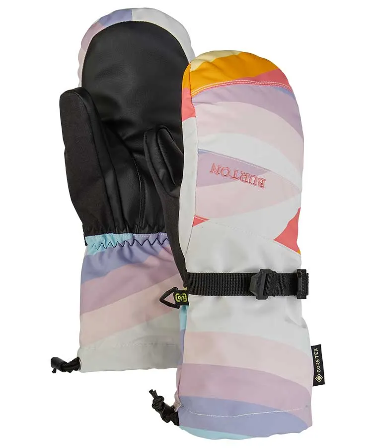 Burton Kids' Gore-Tex Mitt - Stout White Rainbow Mashup 2022