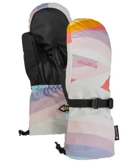 Burton Kids' Gore-Tex Mitt - Stout White Rainbow Mashup 2022