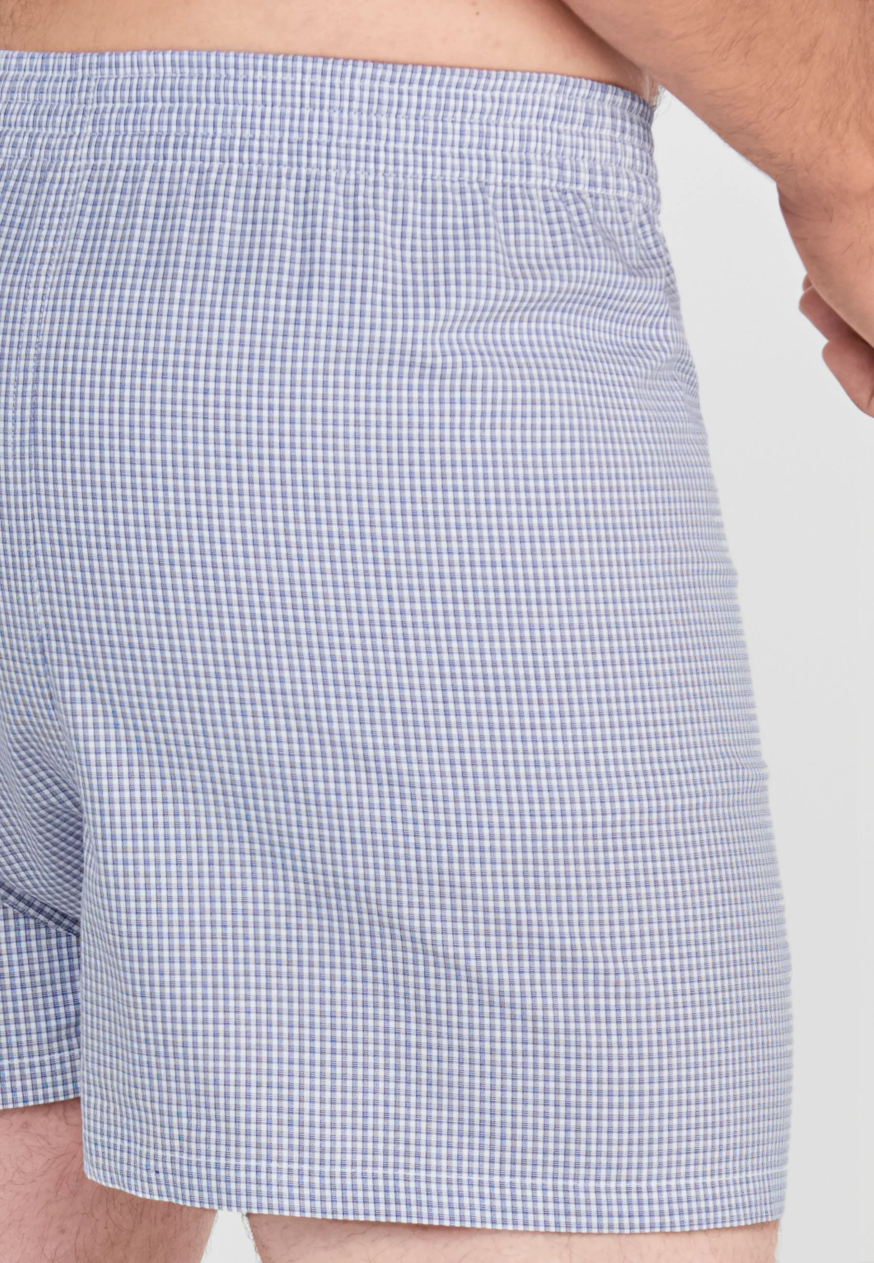 Calzoncillo Bóxer Hombre Tela Cuadros - Azul 6913_36