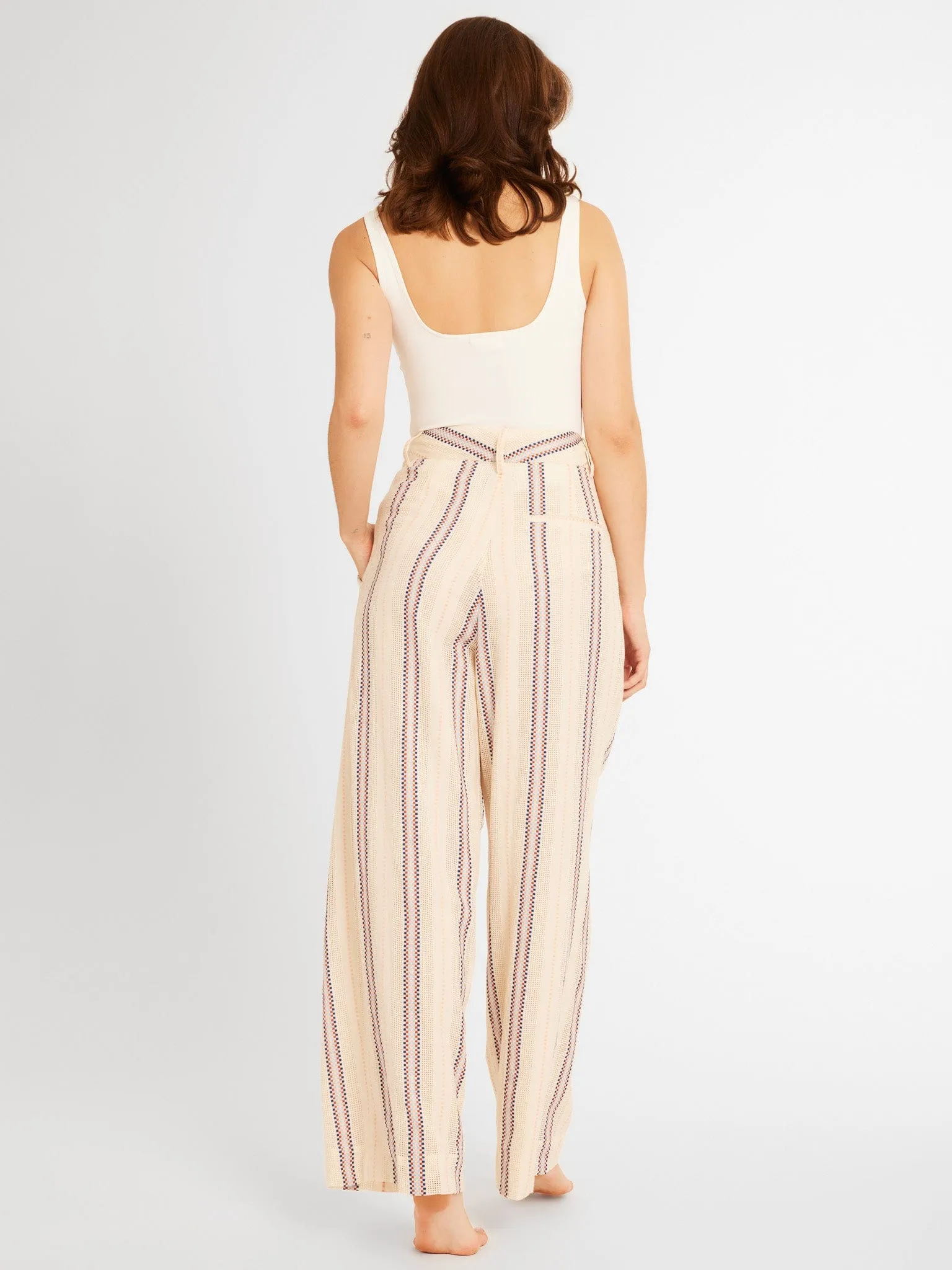 Cara Pant in O'Keeffe Stripe