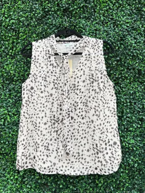 Cheetah Dor Tie Top