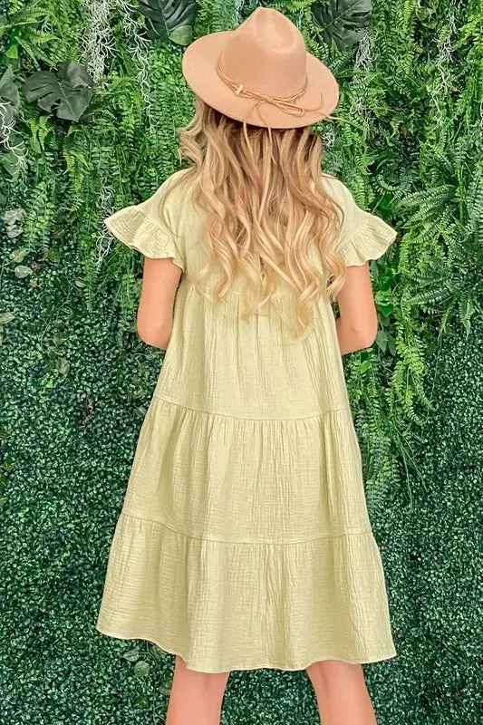 Cotton Gauze Baby Doll Casual Dress