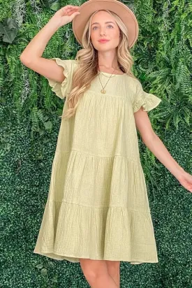 Cotton Gauze Baby Doll Casual Dress