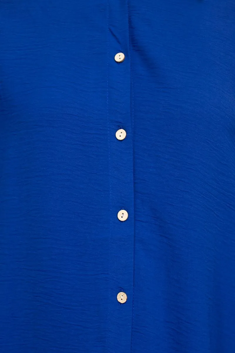 Counterparts Collared 3/4 Sleeve Solid Button Down Shirt by Curated Brands