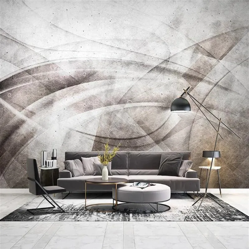 Custom Mural Wallpaper Modern Simple Abstract Lines (㎡)
