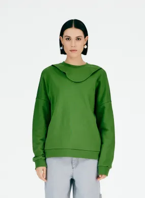 Cutout Dicky Neck Sweatshirt