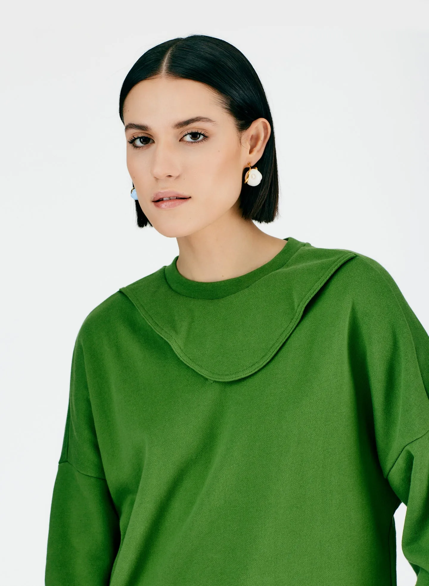 Cutout Dicky Neck Sweatshirt