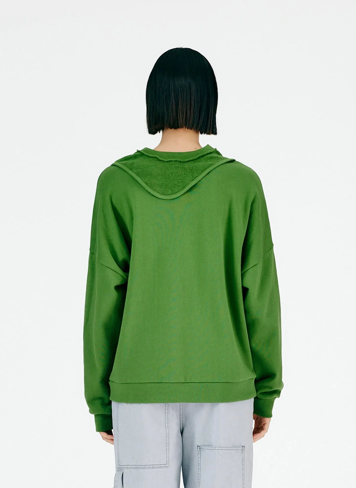 Cutout Dicky Neck Sweatshirt