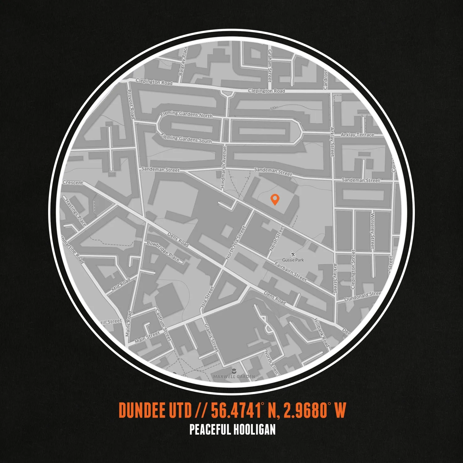 Dundee United Location Hoodie Black