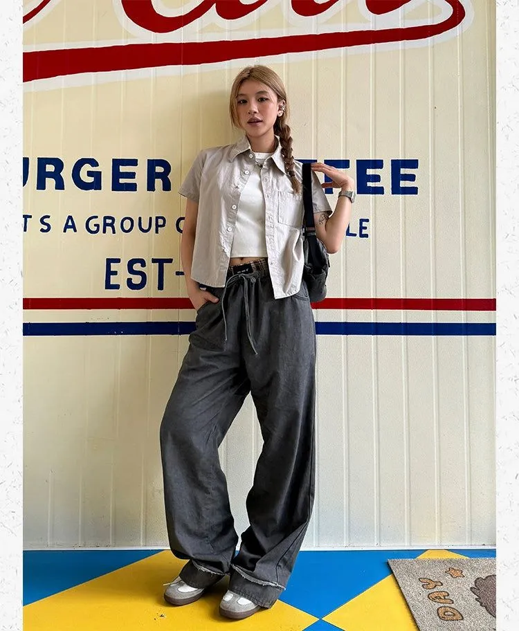 Elasticated Wash Wide Pants