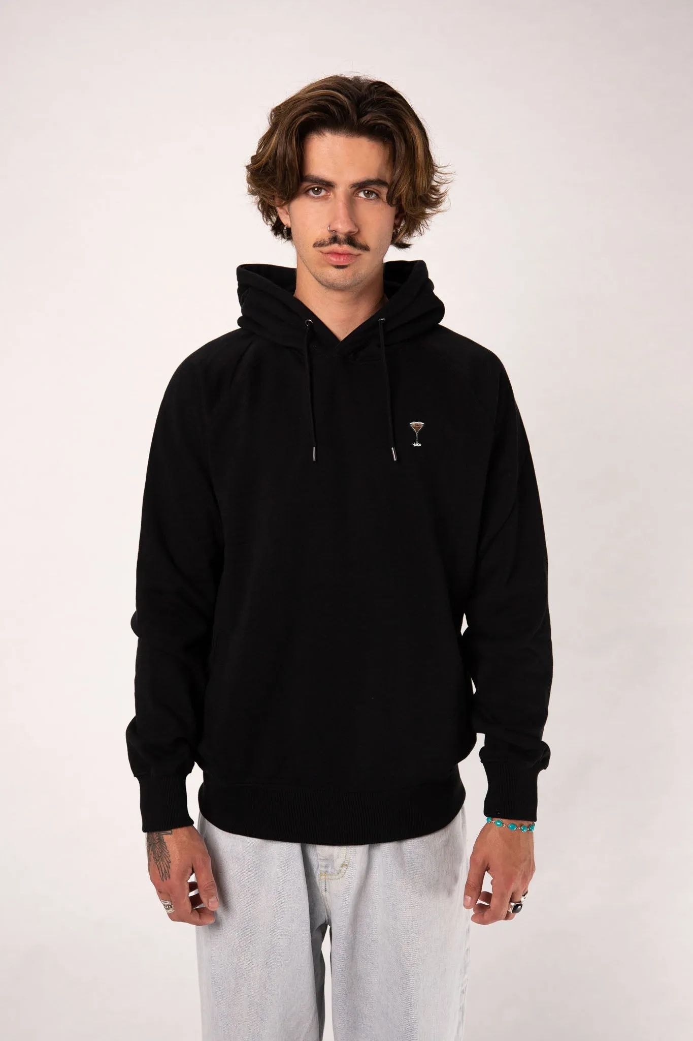 Espresso Martini | Bestickter Bio-Baumwoll Männer Hoodie
