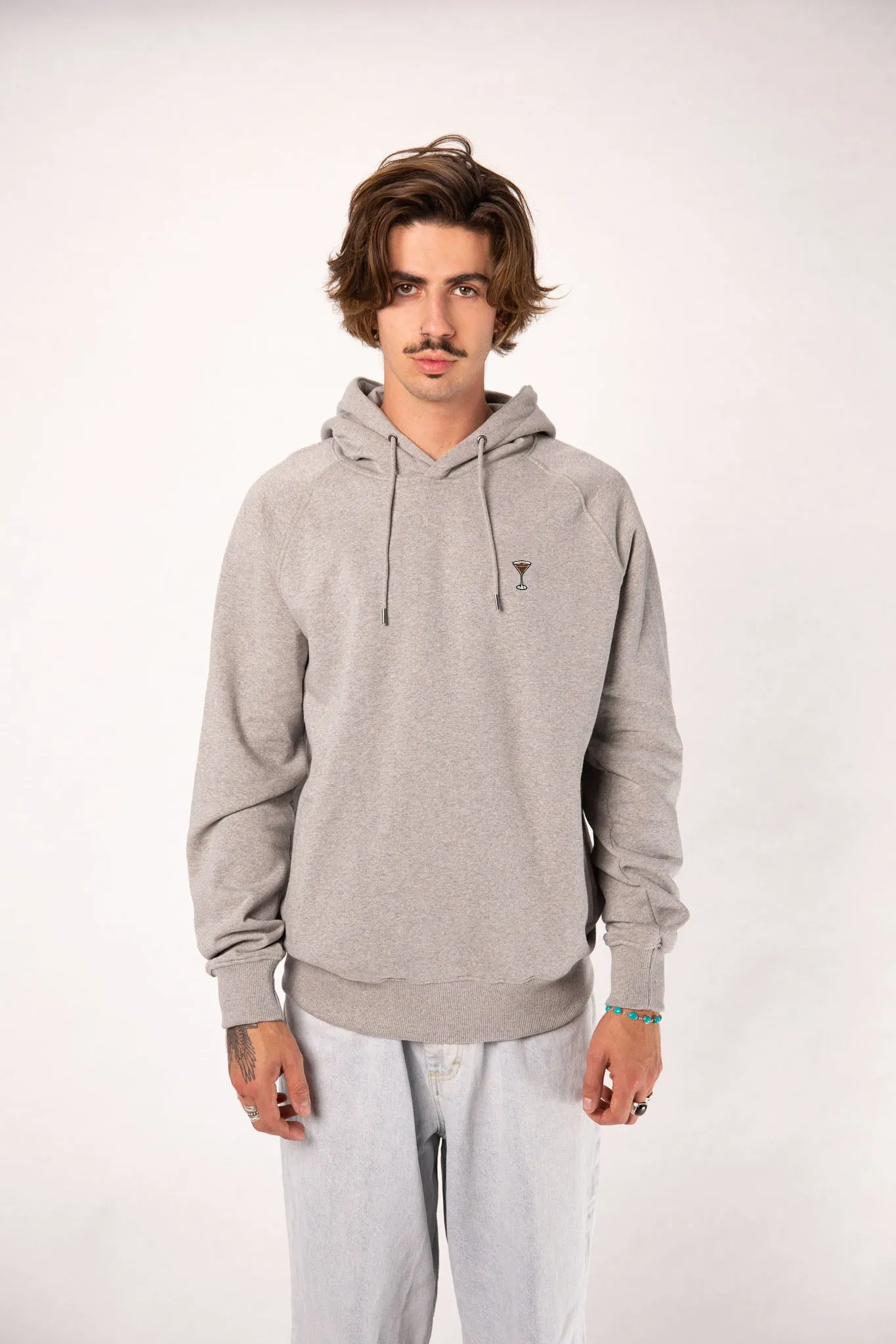 Espresso Martini | Bestickter Bio-Baumwoll Männer Hoodie