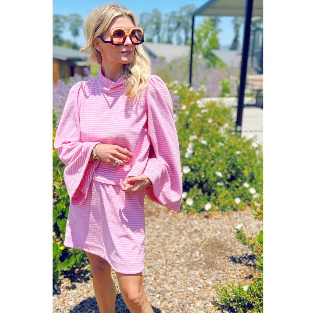 Everyday MINI Skirt - Pink Terry Cloth