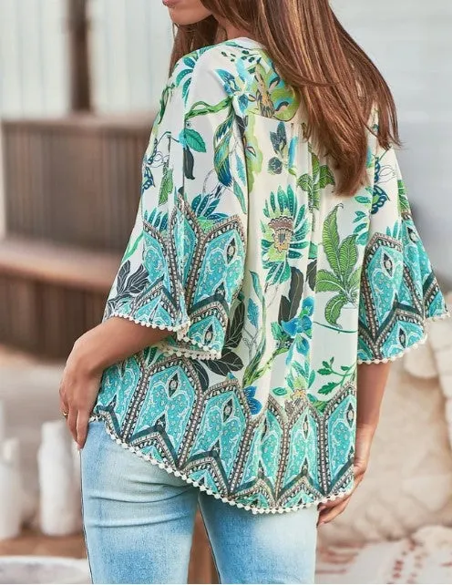 Gabriella top Utopia print